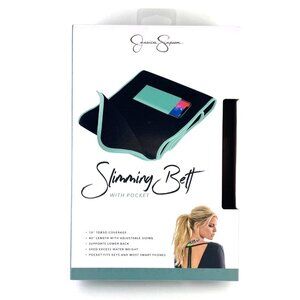 Jessica Simpson SLIMMING BELT w/ Pocket Black w/Teal Trim New Open Box